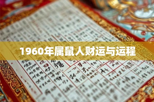 1960年属鼠人财运与运程