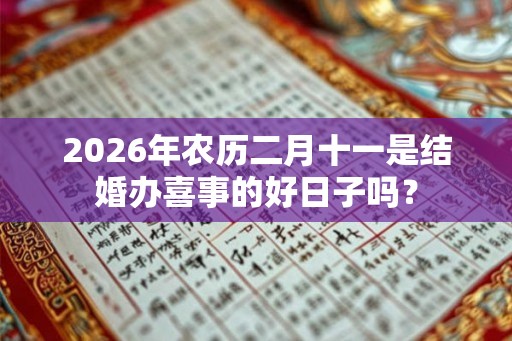 2026年农历二月十一是结婚办喜事的好日子吗？