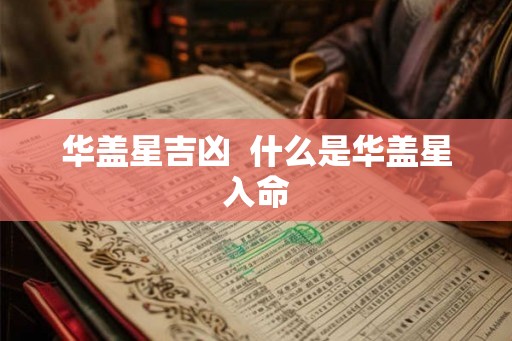 华盖星吉凶  什么是华盖星入命