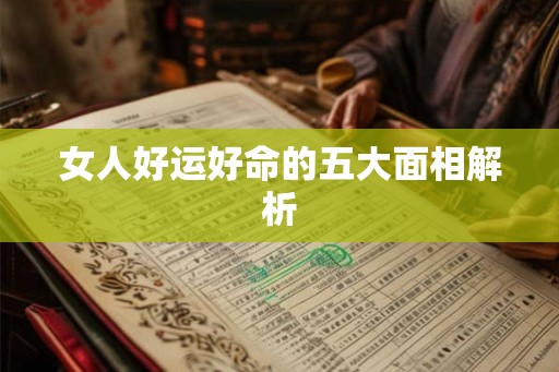 女人好运好命的五大面相解析 女人好运好命的五大面相解析