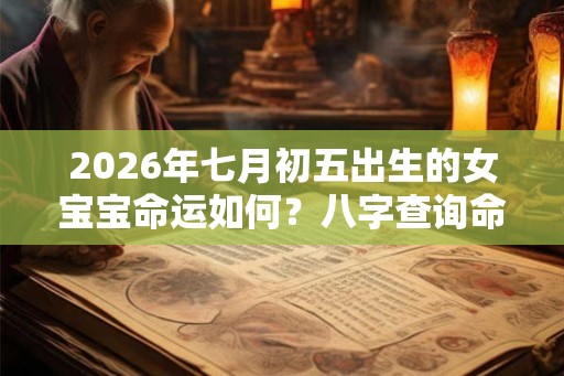 2026年七月初五出生的女宝宝命运如何？八字查询命理