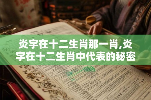 炎字在十二生肖那一肖,炎字在十二生肖中代表的秘密