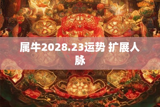 属牛2028.23运势 扩展人脉