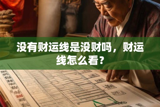 没有财运线是没财吗,财运线怎么看? 没有财运线是没财吗,财运线怎么看?