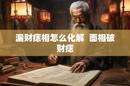 漏财痣相怎么化解  面相破财痣