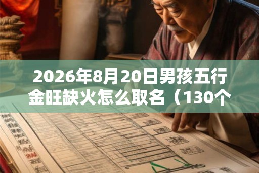 2026年8月20日男孩五行金旺缺火怎么取名（130个好名）
