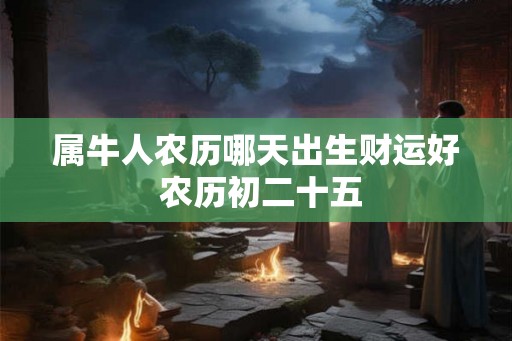 属牛人农历哪天出生财运好 农历初二十五