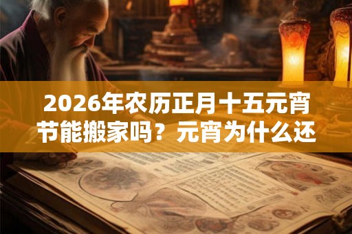 2026年农历正月十五元宵节能搬家吗？元宵为什么还叫上元节？