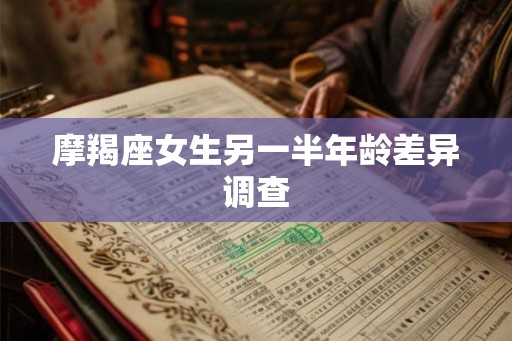 摩羯座女生另一半年龄差异调查