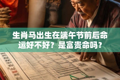 生肖马出生在端午节前后命运好不好？是富贵命吗？