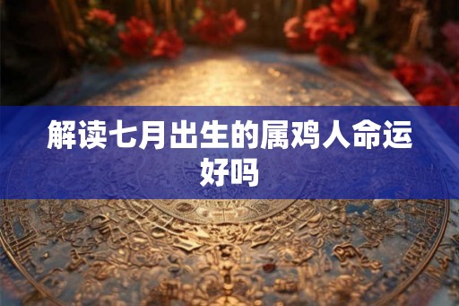 解读七月出生的属鸡人命运好吗