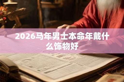 2026马年男士本命年戴什么饰物好