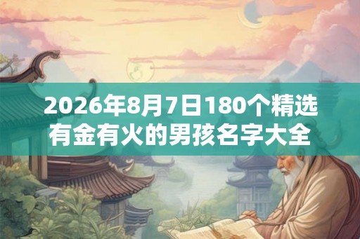 2026年8月7日180个精选有金有火的男孩名字大全