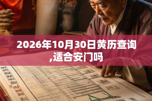 2026年10月30日黄历查询,适合安门吗
