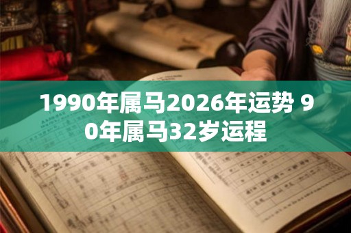 1990年属马2026年运势 90年属马32岁运程