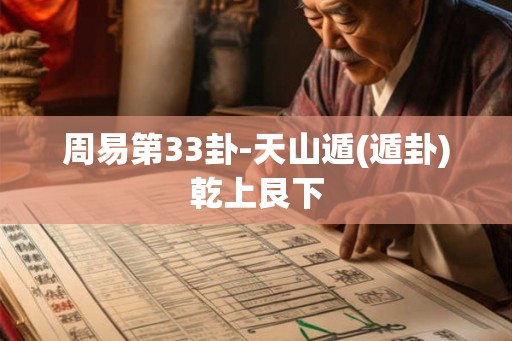 周易第33卦-天山遁(遁卦)乾上艮下
