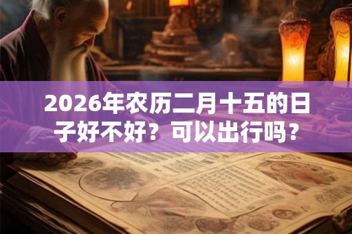 2026年农历二月十五的日子好不好？可以出行吗？