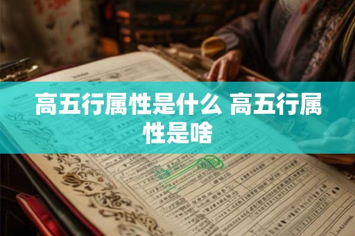 高五行属性是什么 高五行属性是啥 高五行属性是什么 高五行属性是啥
