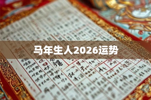 马年生人2026运势