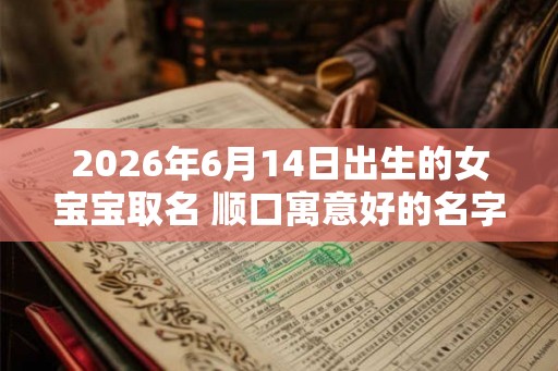 2026年6月14日出生的女宝宝取名 顺口寓意好的名字
