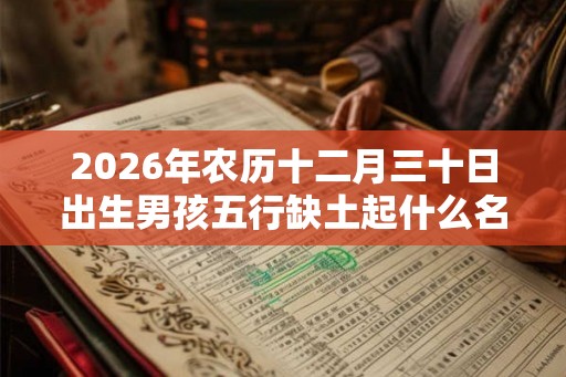 2026年农历十二月三十日出生男孩五行缺土起什么名字