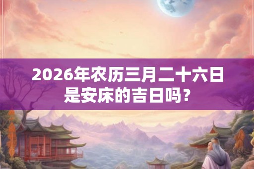 2026年农历三月二十六日是安床的吉日吗？