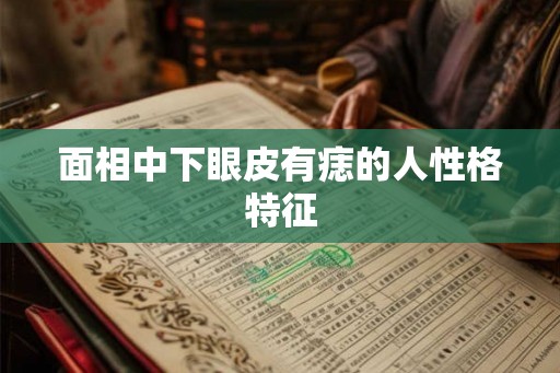 面相中下眼皮有痣的人性格特征