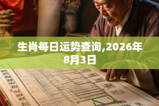 生肖每日运势查询,2026年8月3日