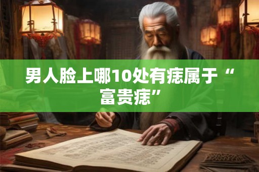 男人脸上哪10处有痣属于“富贵痣”