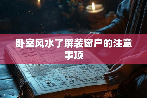 卧室风水了解装窗户的注意事项