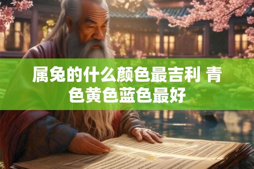属兔的什么颜色最吉利 青色黄色蓝色最好
