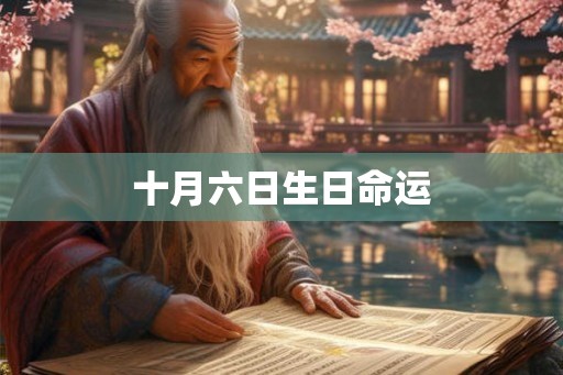 十月六日生日命运
