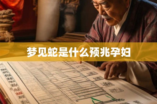 梦见蛇是什么预兆孕妇