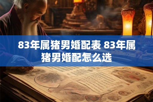83年属猪男婚配表 83年属猪男婚配怎么选 83年属猪男婚配表 83年属猪男婚配怎么选