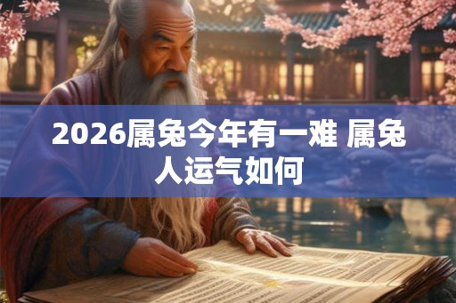 2026属兔今年有一难 属兔人运气如何