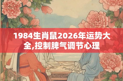 1984生肖鼠2026年运势大全,控制脾气调节心理