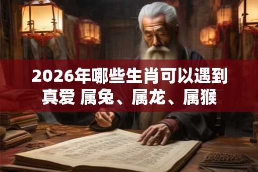 2026年哪些生肖可以遇到真爱 属兔、属龙、属猴
