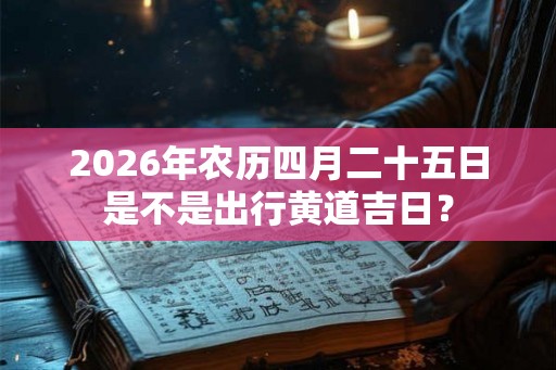 2026年农历四月二十五日是不是出行黄道吉日？