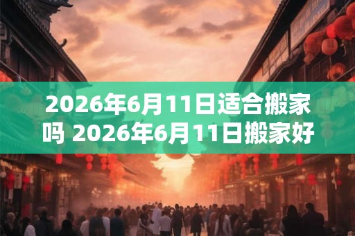 2026年6月11日适合搬家吗 2026年6月11日搬家好吗
