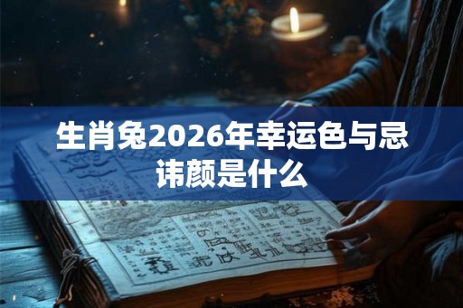 生肖兔2026年幸运色与忌讳颜是什么