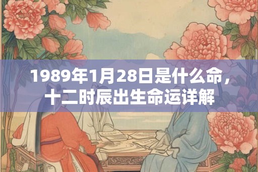 1989年1月28日是什么命，十二时辰出生命运详解
