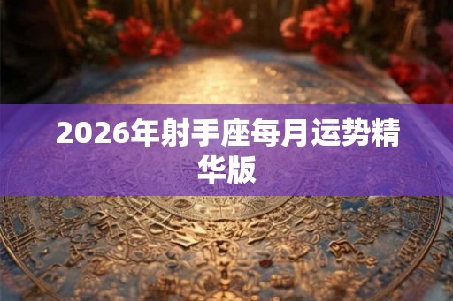 2026年射手座每月运势精华版