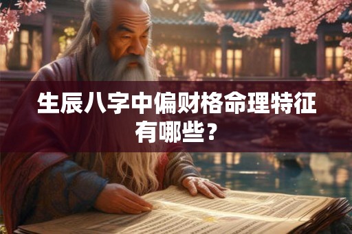 生辰八字中偏财格命理特征有哪些？