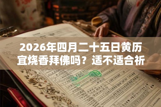 2026年四月二十五日黄历宜烧香拜佛吗？适不适合祈福？