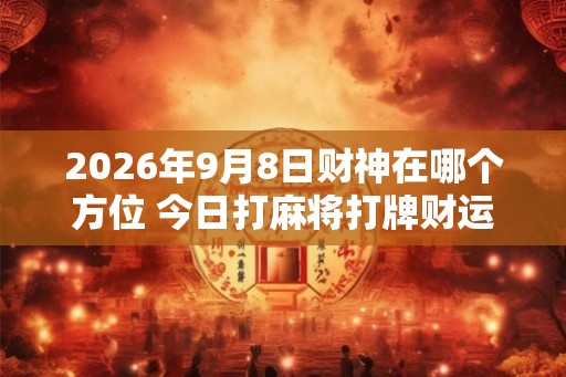 2026年9月8日财神在哪个方位 今日打麻将打牌财运方位