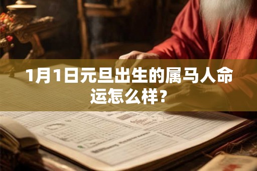 1月1日元旦出生的属马人命运怎么样？