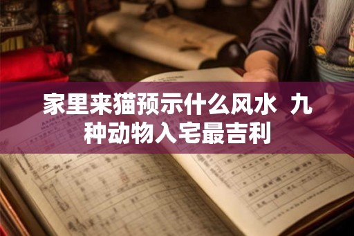 家里来猫预示什么风水  九种动物入宅最吉利