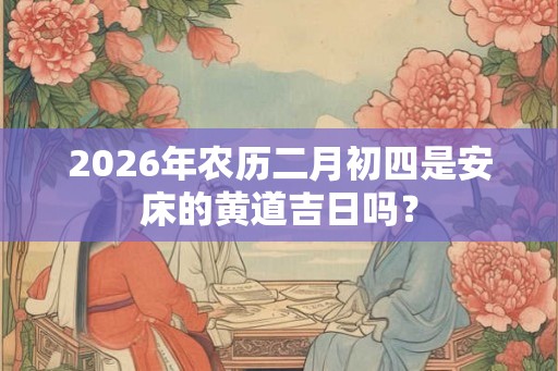 2026年农历二月初四是安床的黄道吉日吗? 2026年农历二月初四是安床的黄道吉日吗?