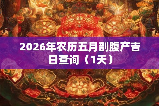 2026年农历五月剖腹产吉日查询（1天）