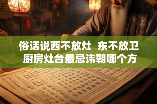 俗话说西不放灶  东不放卫 厨房灶台最忌讳朝哪个方向